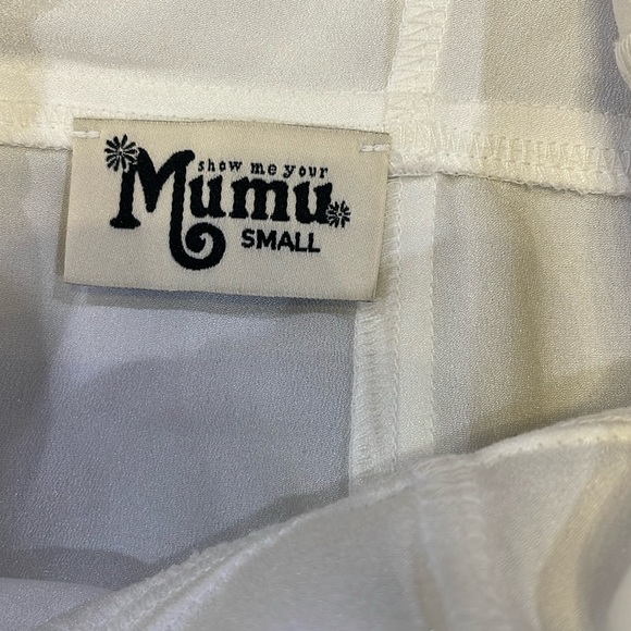 Show Me Your Mumu white satin dress size small New - Picture 7 of 8